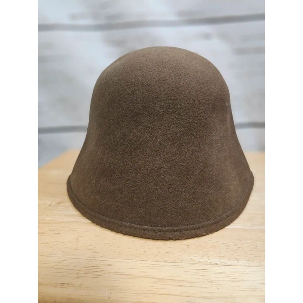New York Hat Co Brown 100% Wool Cloche Hat Made USA